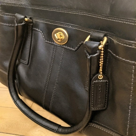 Coach Hampton Turn Lock Satchel - Picture 7 of 11
